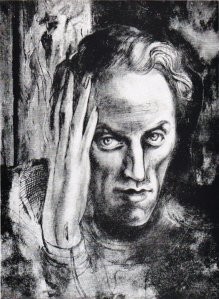 Sketch for Self-portrait, drawing, 1945